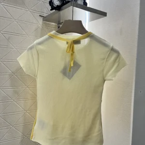 25 new women's fashionable European and American style letter embroidery lace suspender short sleeved T-shirt fake 2-piece set s